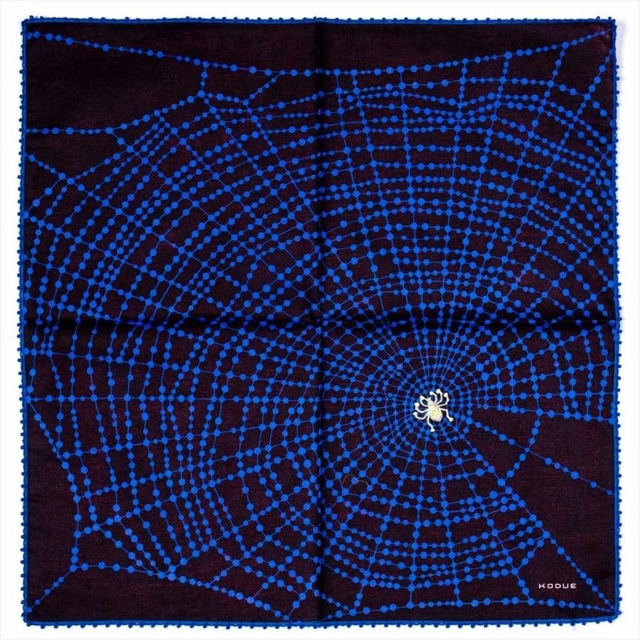 ひびのこづえ ハンカチ くもの宝石 ブラック