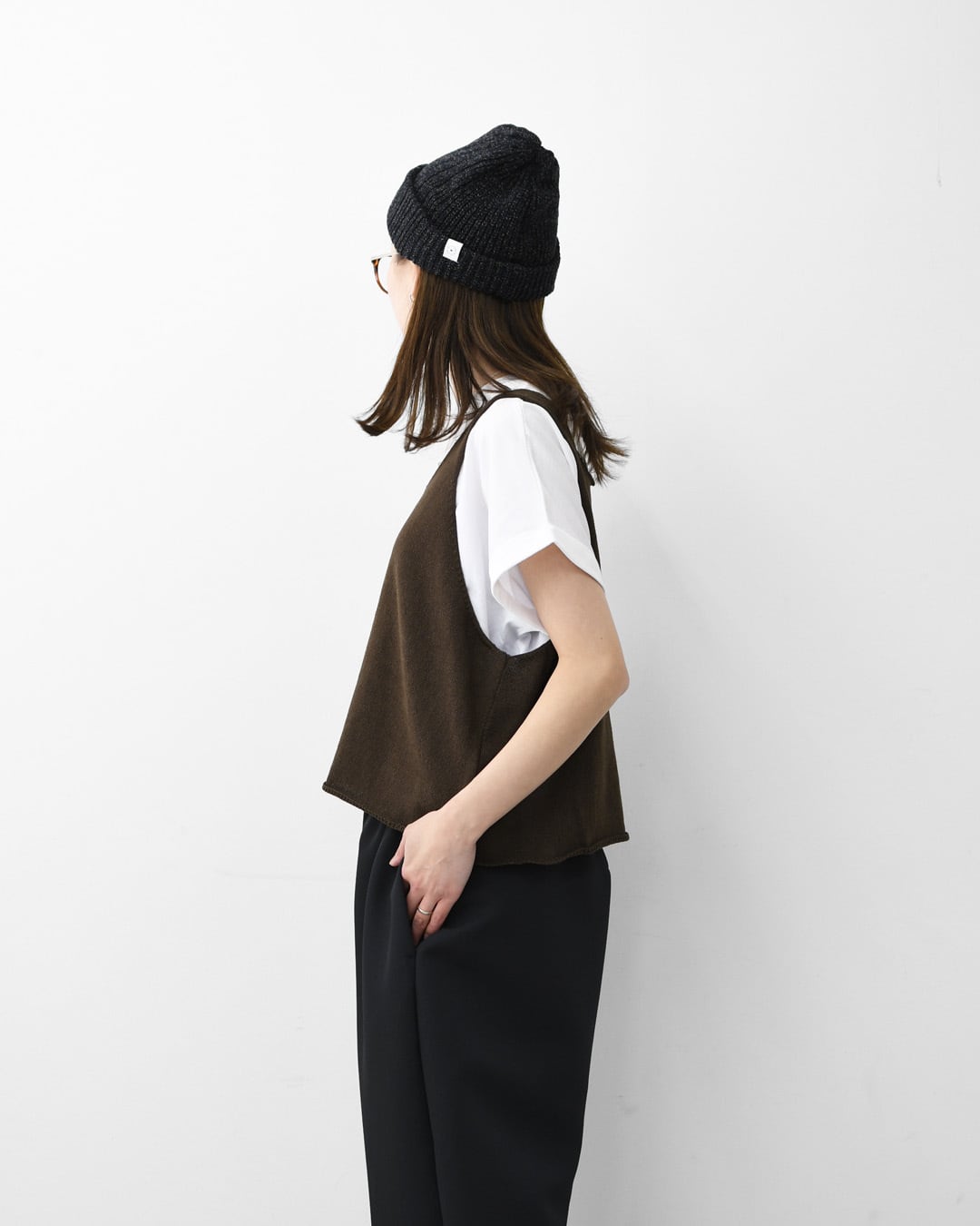 mizuiro ind [ミズイロ インド] U neck short vest [2-220043] Uネック
