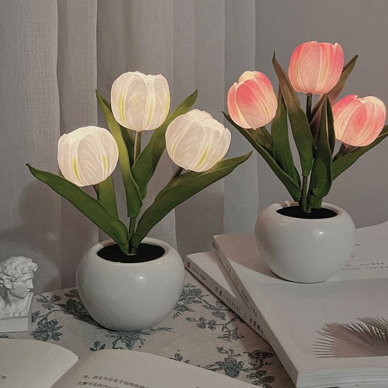 【LIGHT】チューリップ形LEDライト ランプ