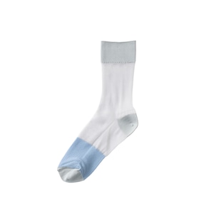 Tricote (トリコテ) Rib See Through Socks [L.Gray / Orange / Yellow]