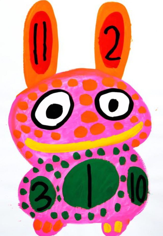 やまなみ工房 中井 寛虹  №15「うさぎ」（額代込）