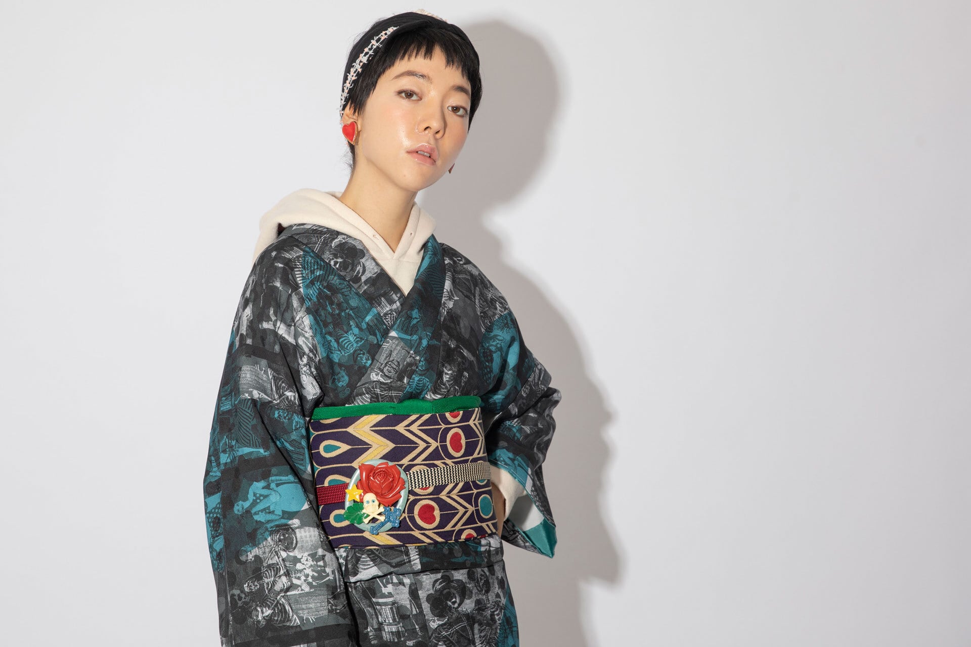 即納品あり】リバーシブル 西陣織京袋帯 フルムーン×ピーコック | 重宗