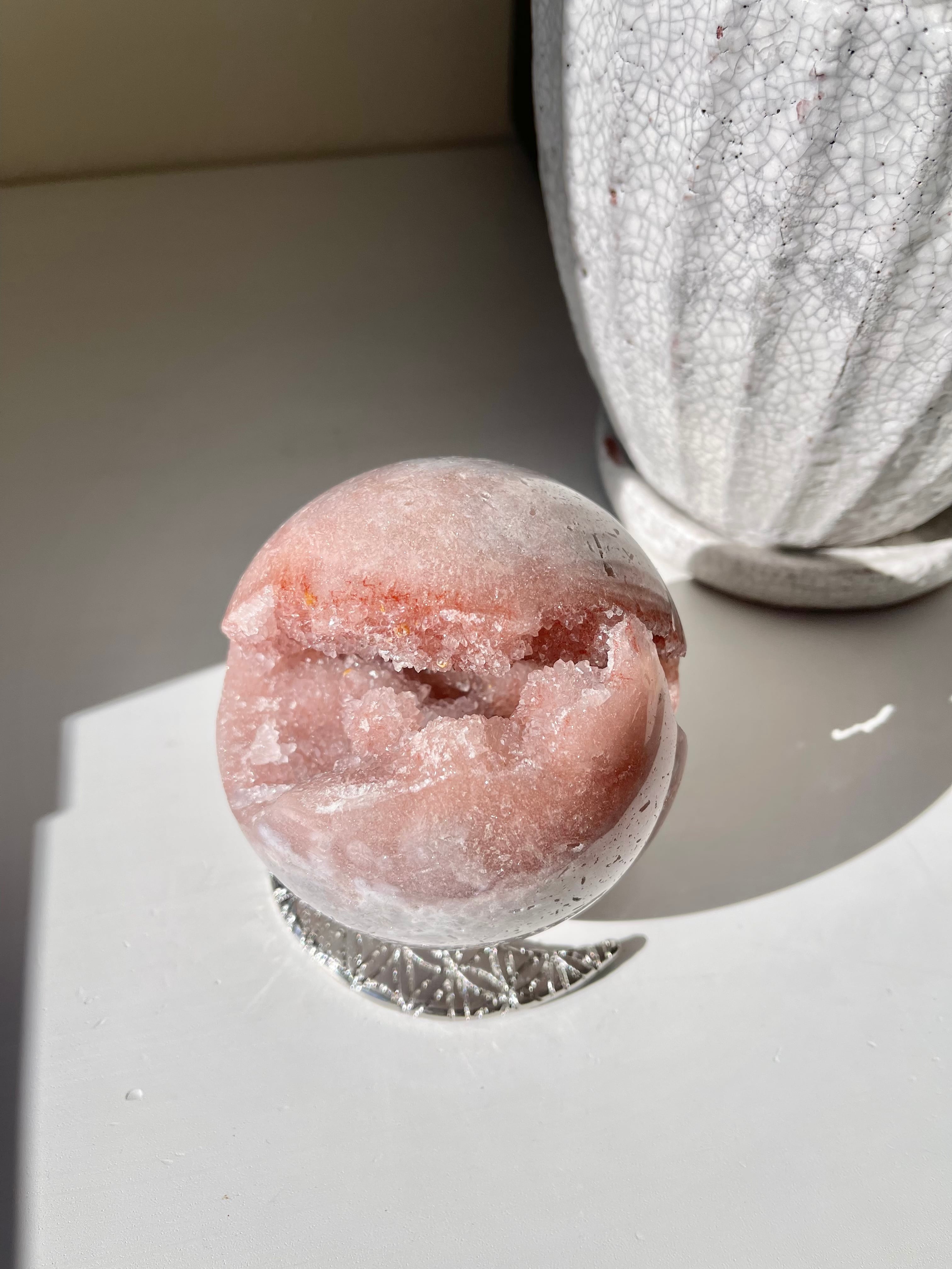 ピンクアメジスト笑口スフィア10.5cm/ pink amethyst smiling sphere10.5cm | AINA MINERALS  powered by BASE