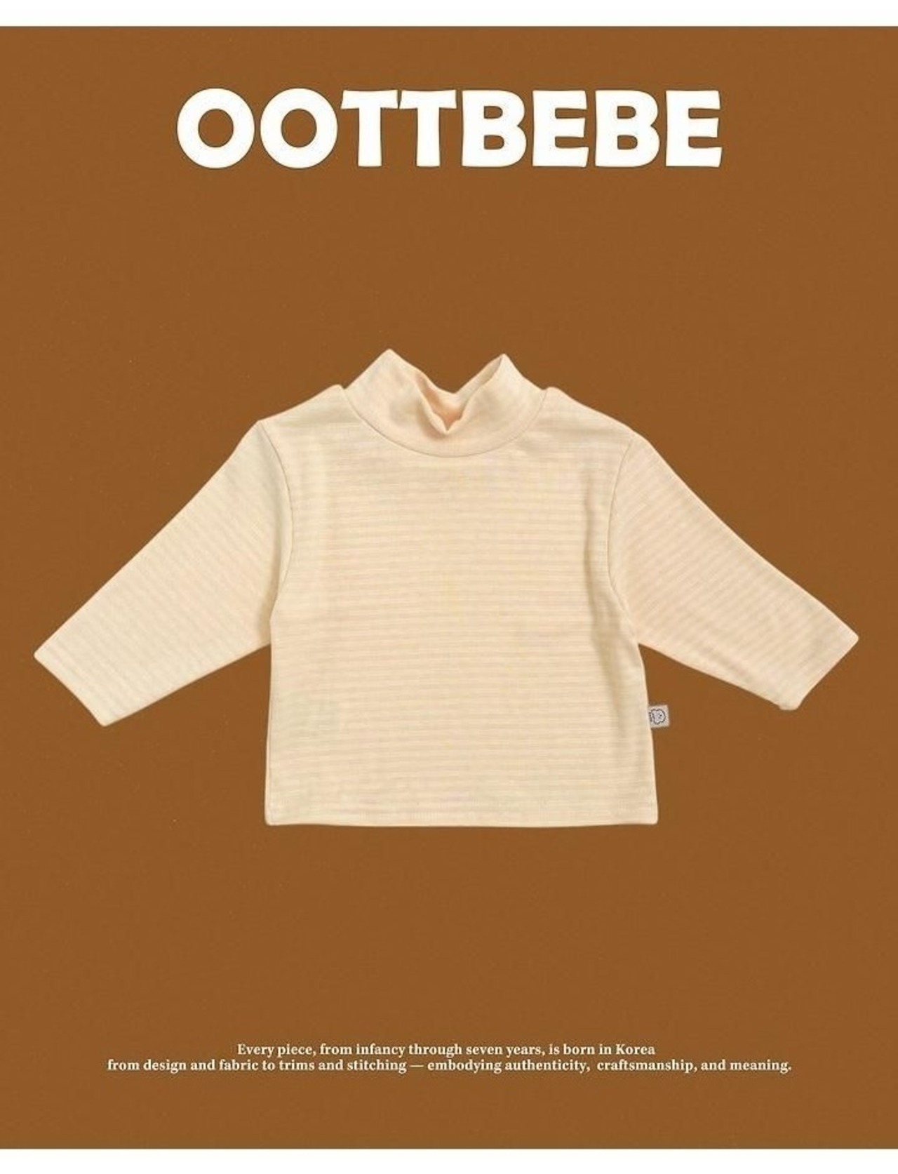 韓国子供服 / 26winter / oottbebe / もちもちタートルネックT / ベビー&キッズ / 冬服 *XS~XL*
