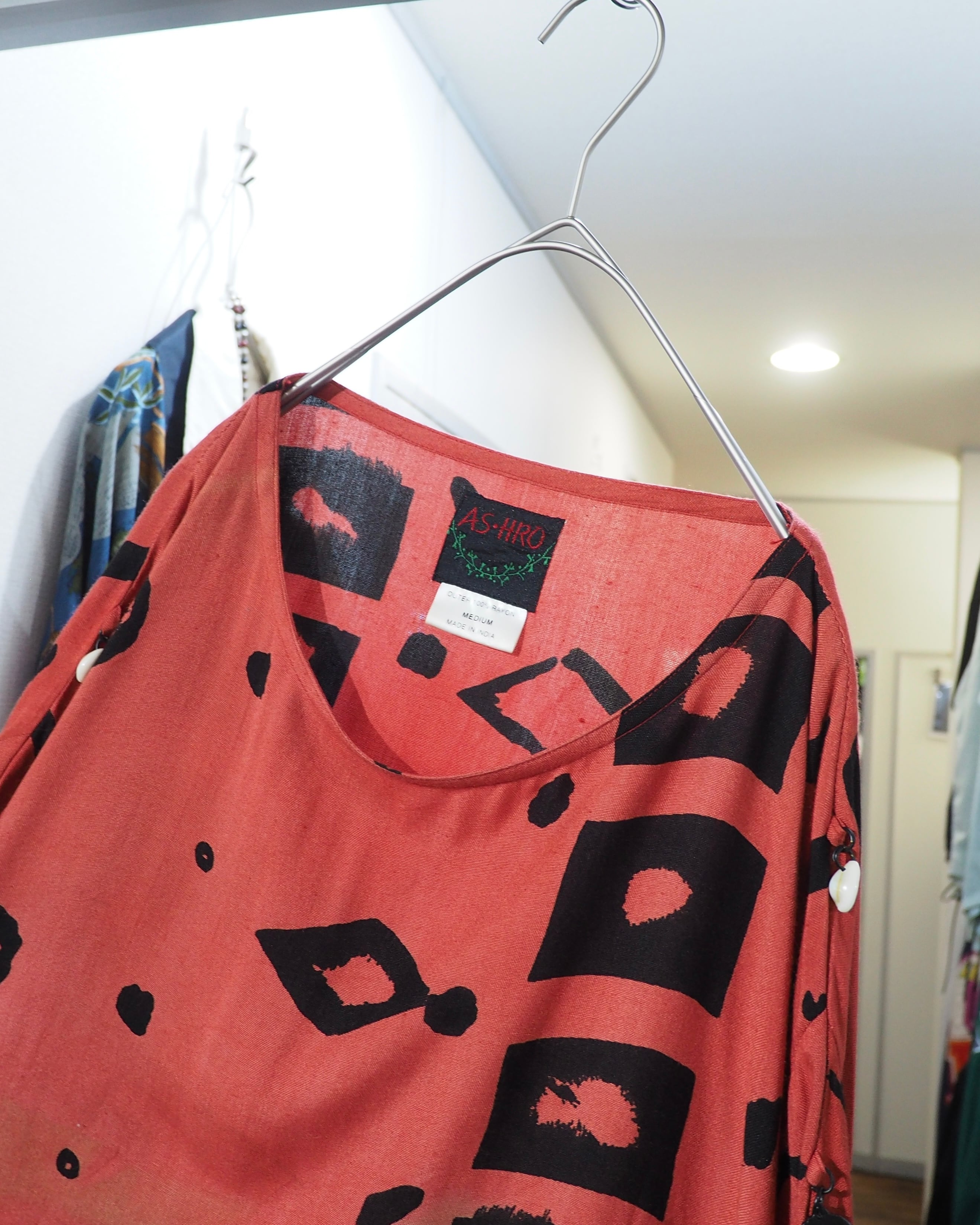 Poisonous Ethnic patterns × Charm custom vintage loose Dolman Sleeve Tee
