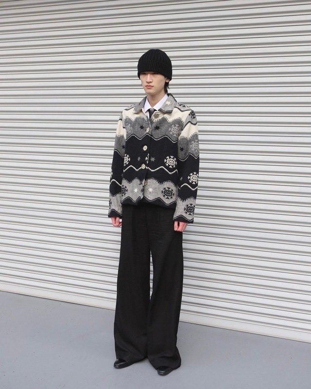 jacquard Nordic blouson