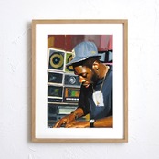 Golden Beatmaker｜ヒップホップを愛する全ての人へ｜音を創る瞬間を描いたモダンアートポスター Make SenseA4ポスター