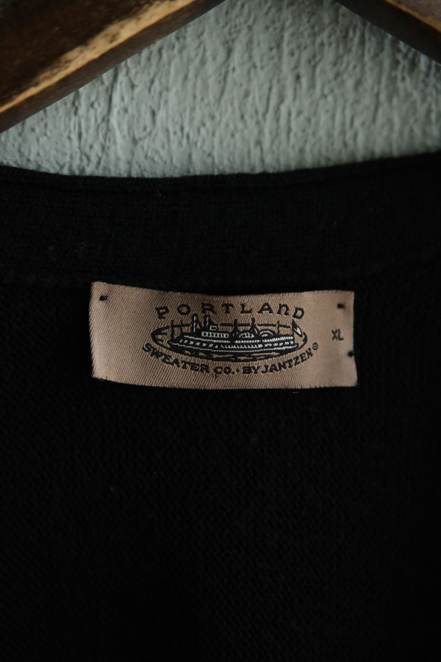 Utah／"Jantzen" acryl knit cardigan／black