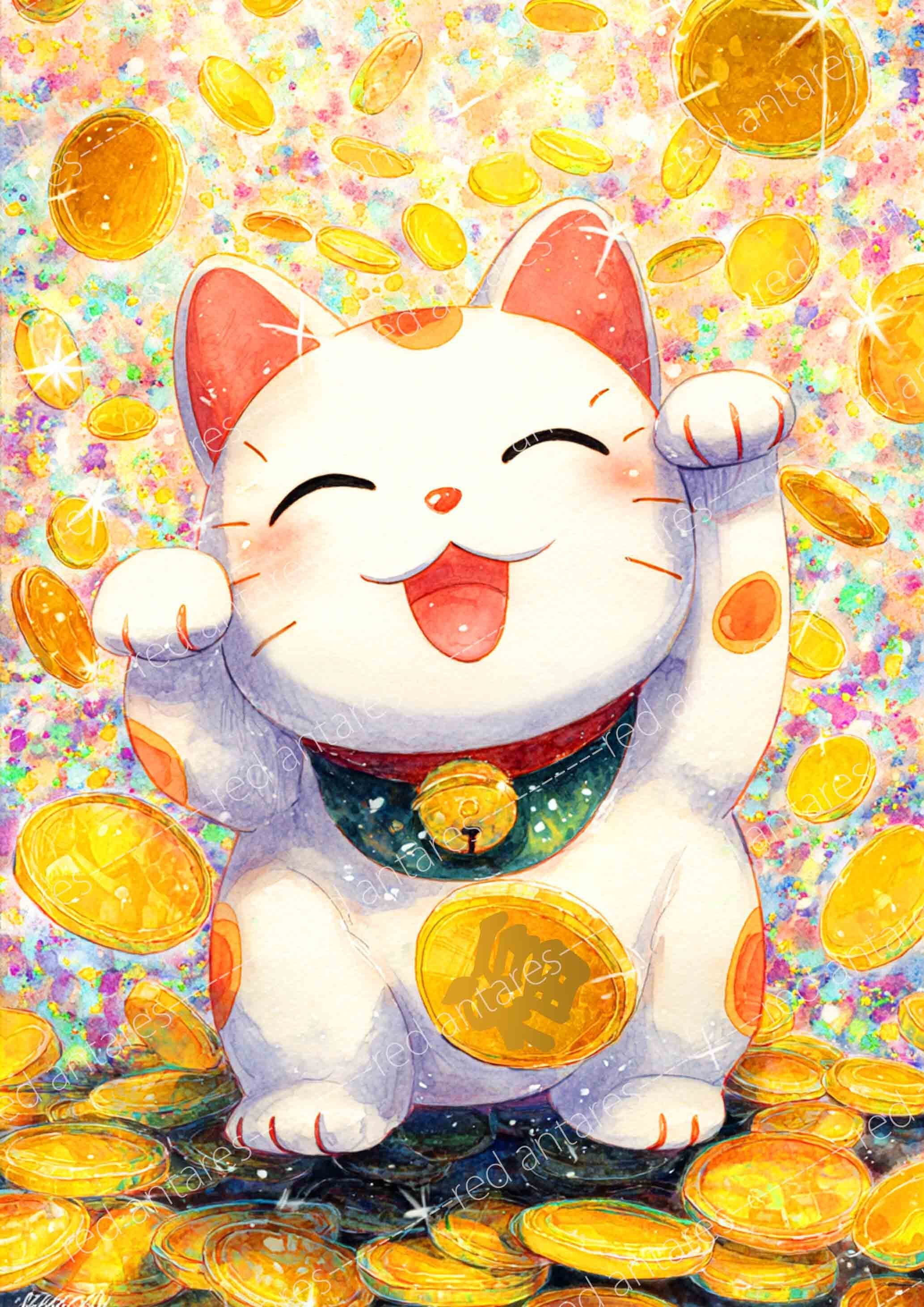 ダイヤモンドアート A3 招き猫 A (通常/フルAB/フル樹脂AB/フルFD