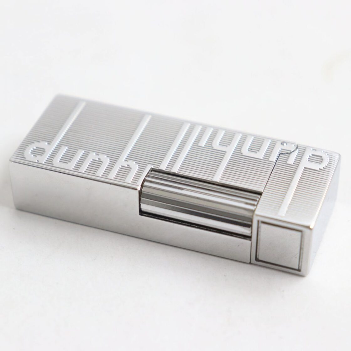 美品○dunhill ダンヒル 新型 ロゴデザイン ストライプ柄 ローラー式  