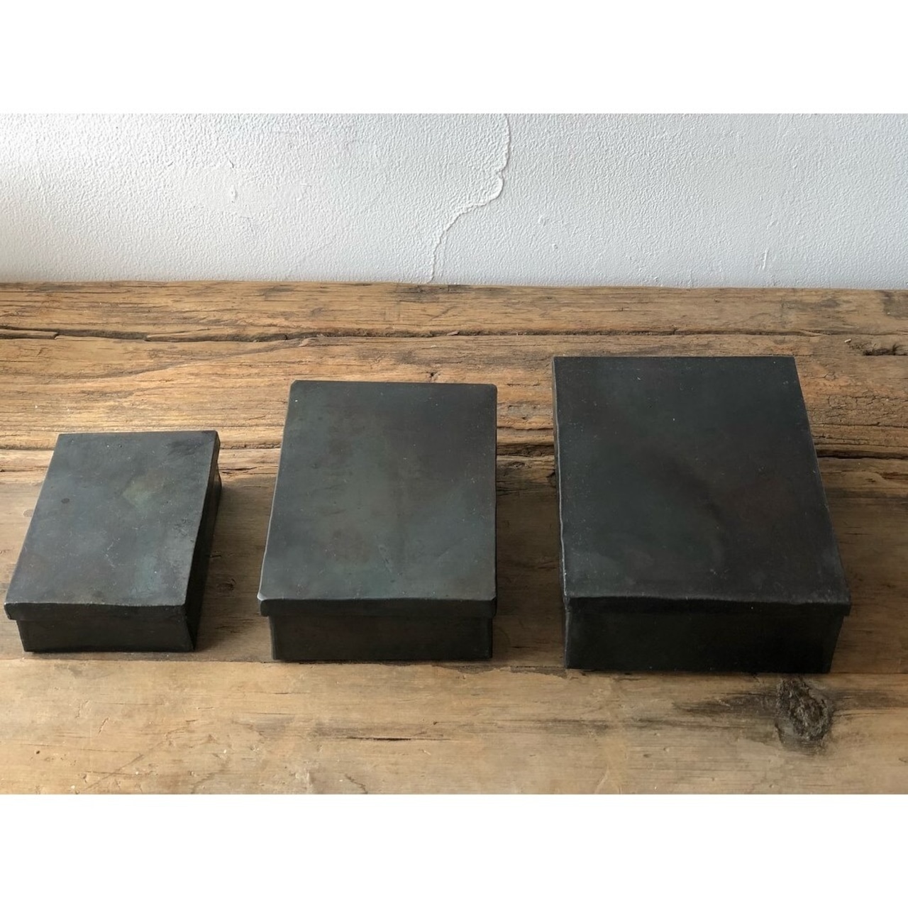 黒鉄の箱 ふた付 Sサイズ(カードサイズ) 12.5x8.5xH3.5