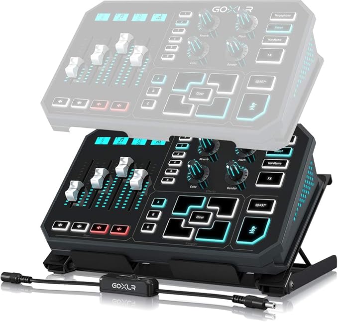 TC Helicon GOXLR用デスクスタンド 4段階の角度調整可能 ON/OFF