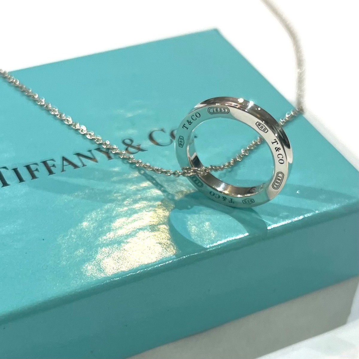 TIFFANY&CO.】2458 1837 ティファニー サークルリング ネックレス 