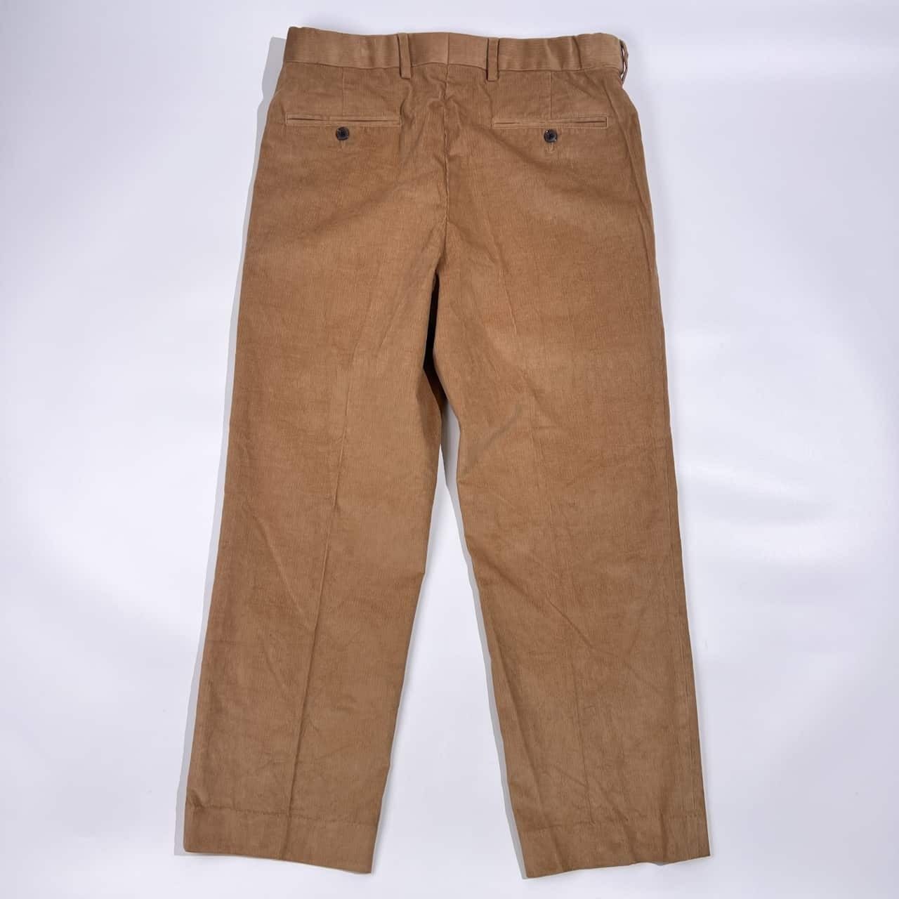 LANDS' END ランズエンド traditional fit ツータック コーデュロイパンツ 82/ベージュ メンズ