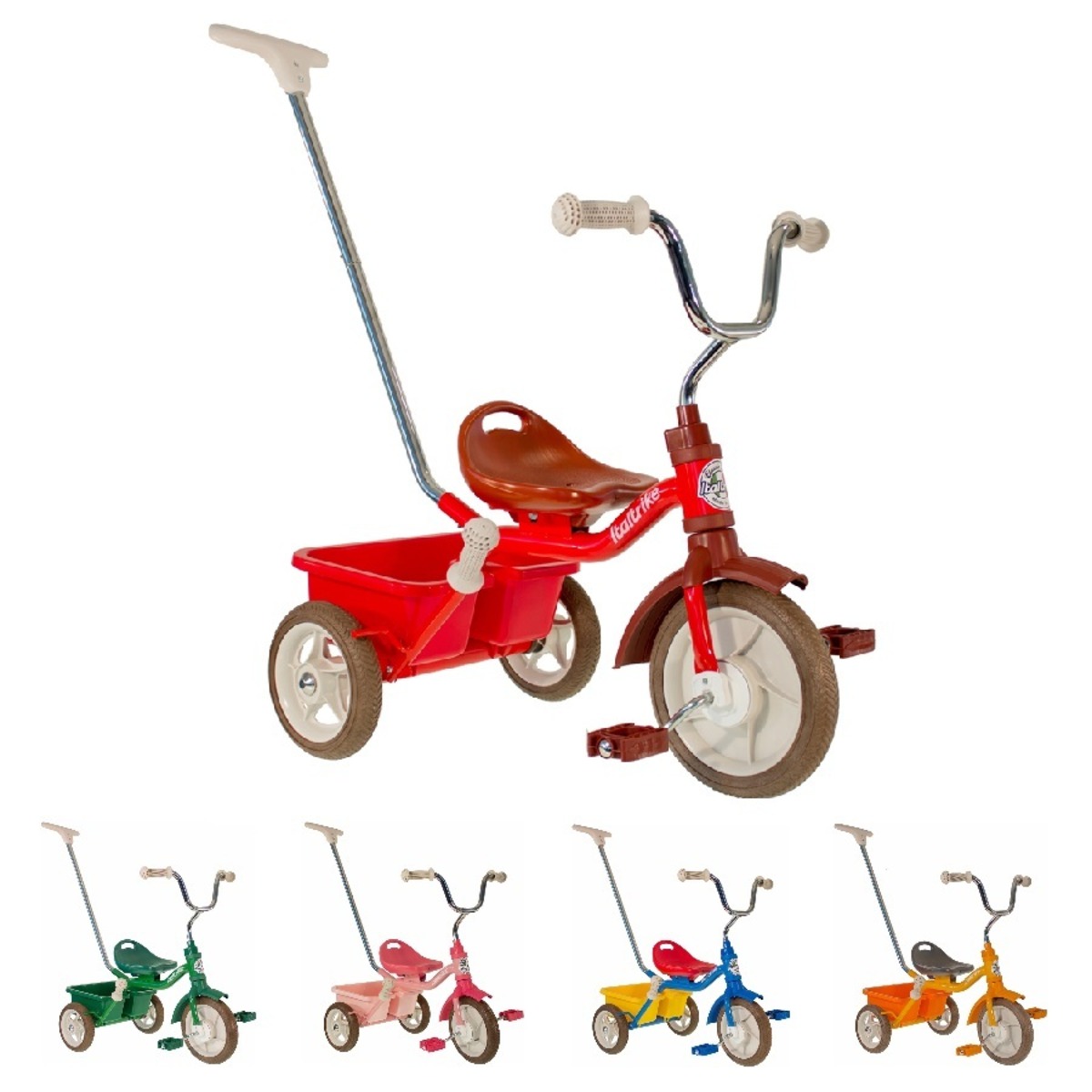 子供 三輪車 アシストバー リアバスケット付き【10