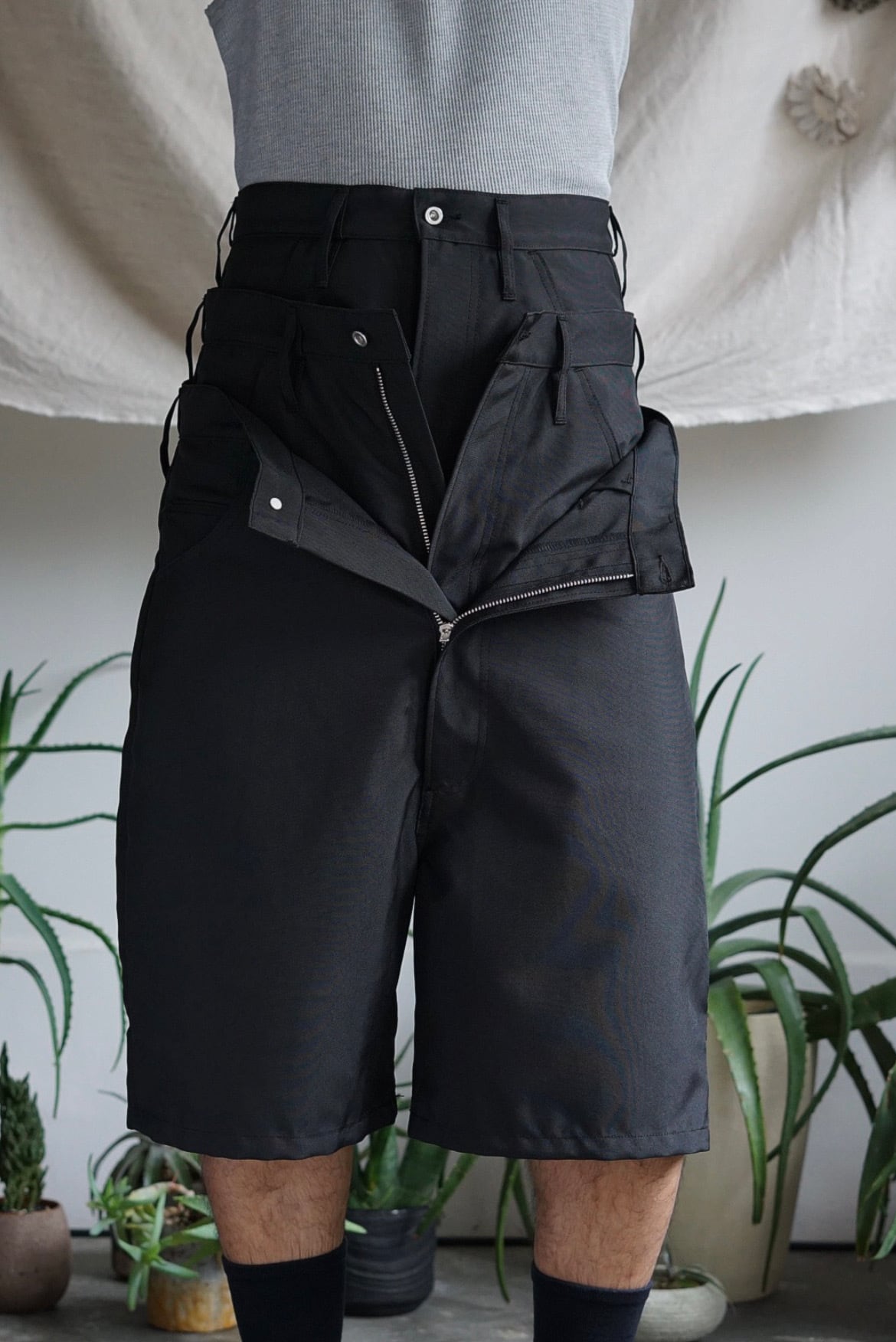 TUKI - 原田服飾研究所 - 5 POCKET SHORTS / BLACK | Brownie