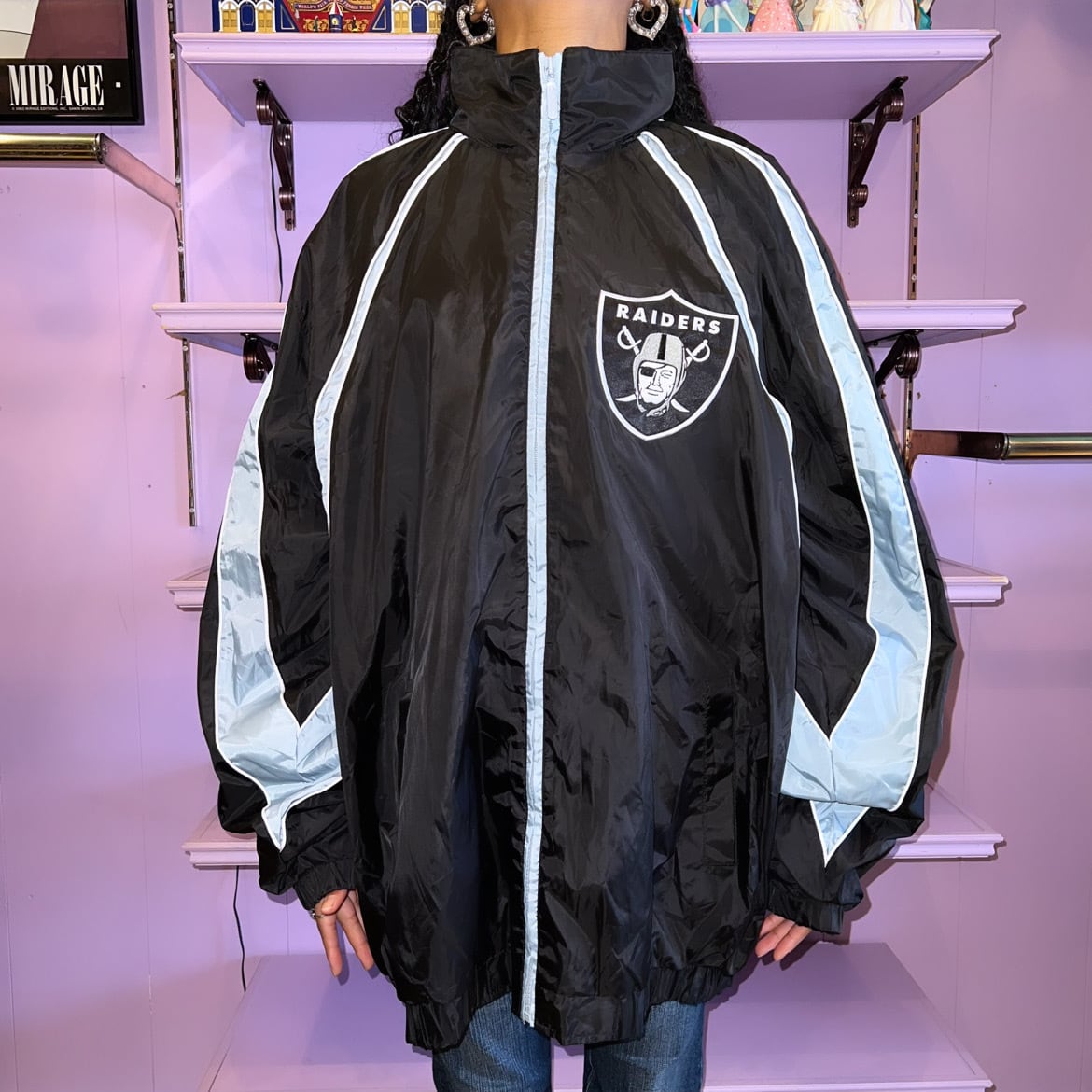 NFL Raiders Design Nylon Jacket | PINNAP