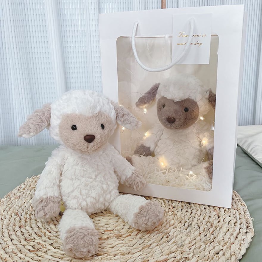 ふわふわひつじぬいぐるみ 赤ちゃんファーストトイ 35cm 出産お祝い