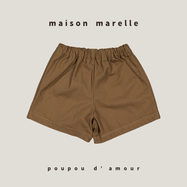 18m~8Y 送料無料 【予約】maison marelle｜Short SOUFFLOT- light brown/(11月上旬以降入荷予定)