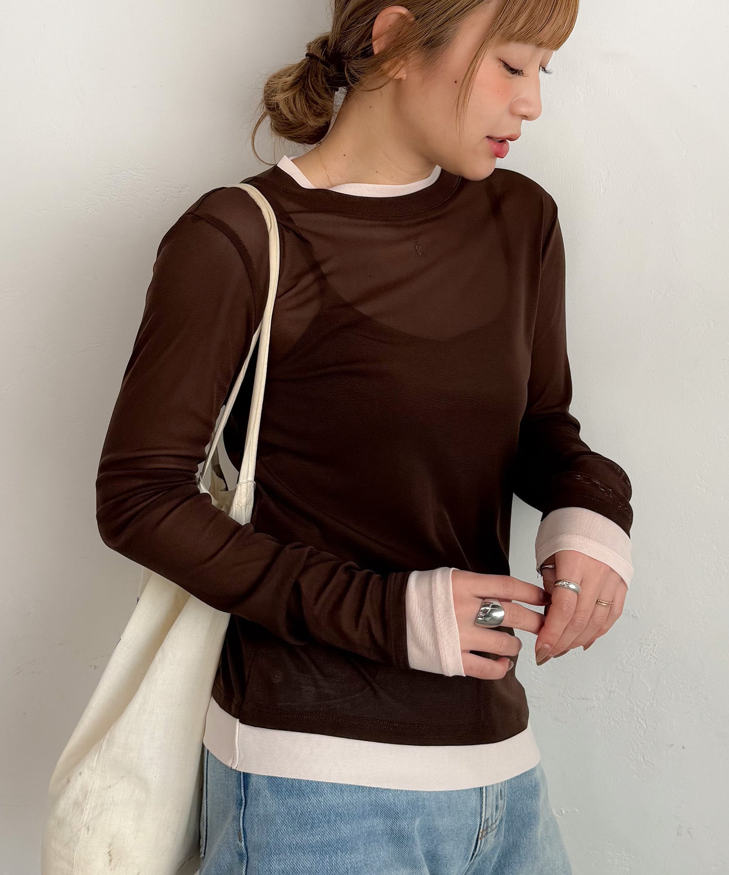 NEW バイカラーシアートップス | PICHI