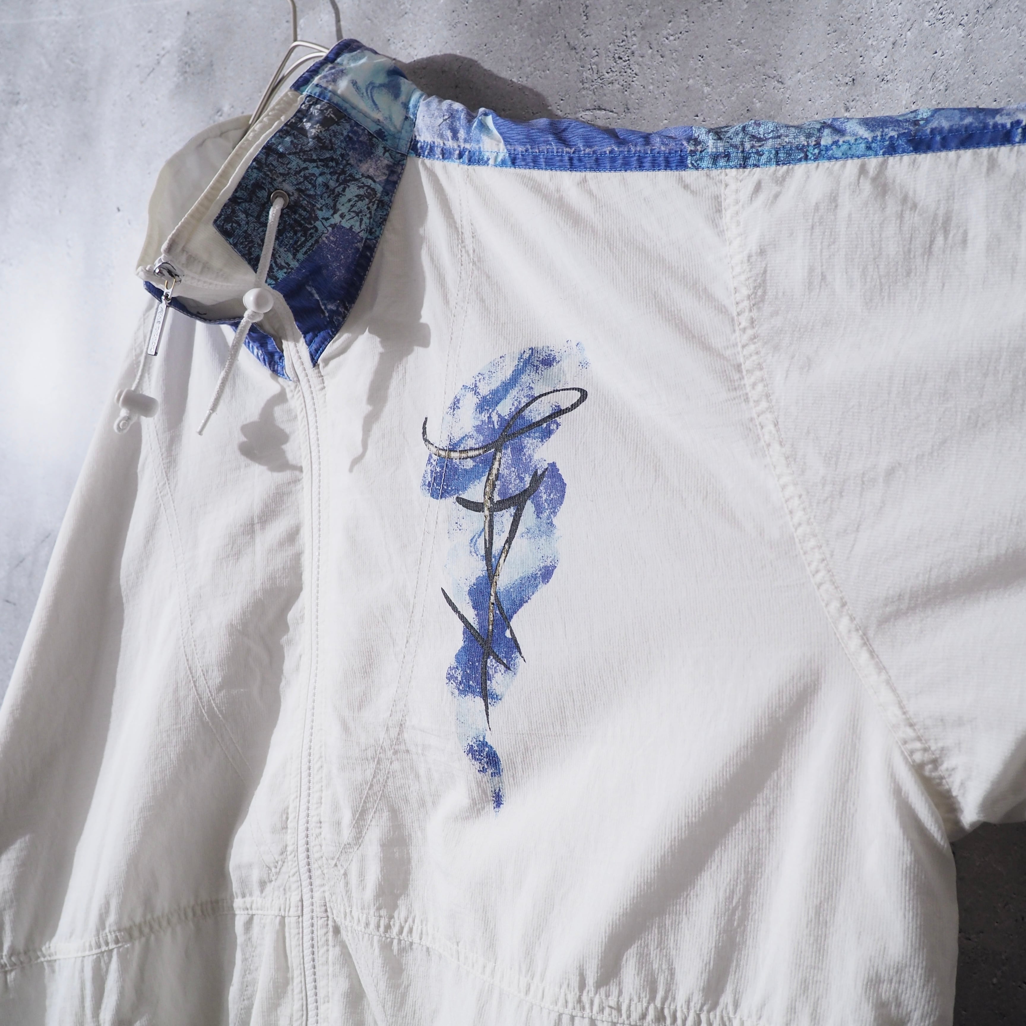 1980s " Old adidas " Cold Flower Art Printed Vintage Loose Track Jacket