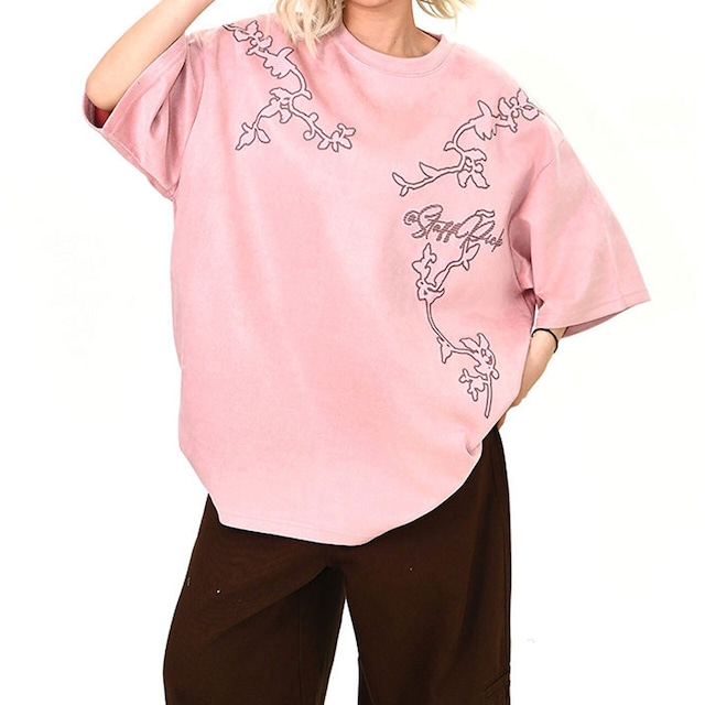 グラフィックアウトラインルーズシルエットTシャツ 2col R01692