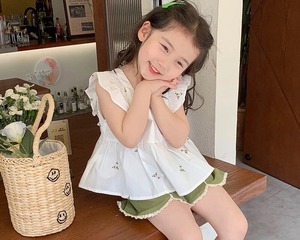 上下2点セット / ノースリーブフリル / レースパンツ / 2~7才