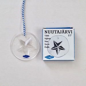 [SOLD OUT]【お客様ご予約分】Nuutajarvi ヌータヤルヴィ / ガラスオーナメント サンキャッチャー 星