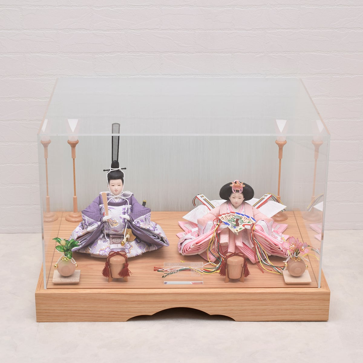 雛人形 親王飾り【雫】アクリルケース入り｜おしゃれ｜モダン