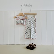 韓国子供服 / 26Autumn / Milkbalm / ブルーム ワッフルパンツ / 女子服 / キッズ服 / 秋服 *XS~XL*
