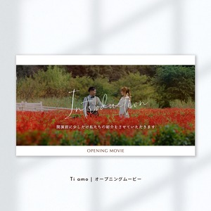 Ti amo【結婚式オープニングムービー】おしゃれなウェディングムービー