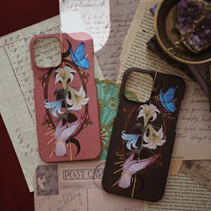 White lily smartphone case pink