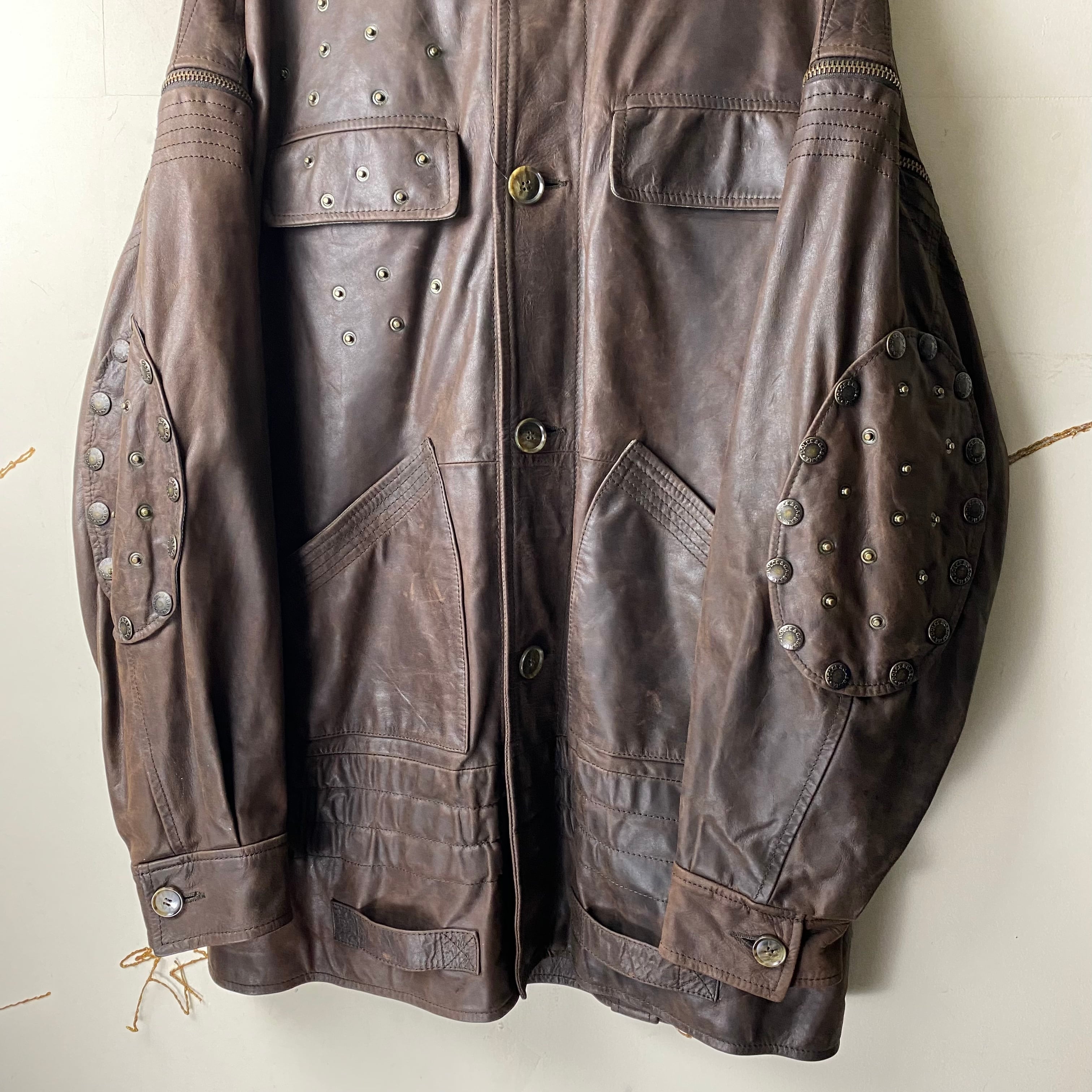 archive 2003AW DOLCE&GABBANA goat leather parachute coat | NOIR ONLINE