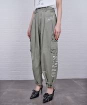 【ATELIER LINE】ハンドペイントクロップドカーゴパンツ　CQ-48093H