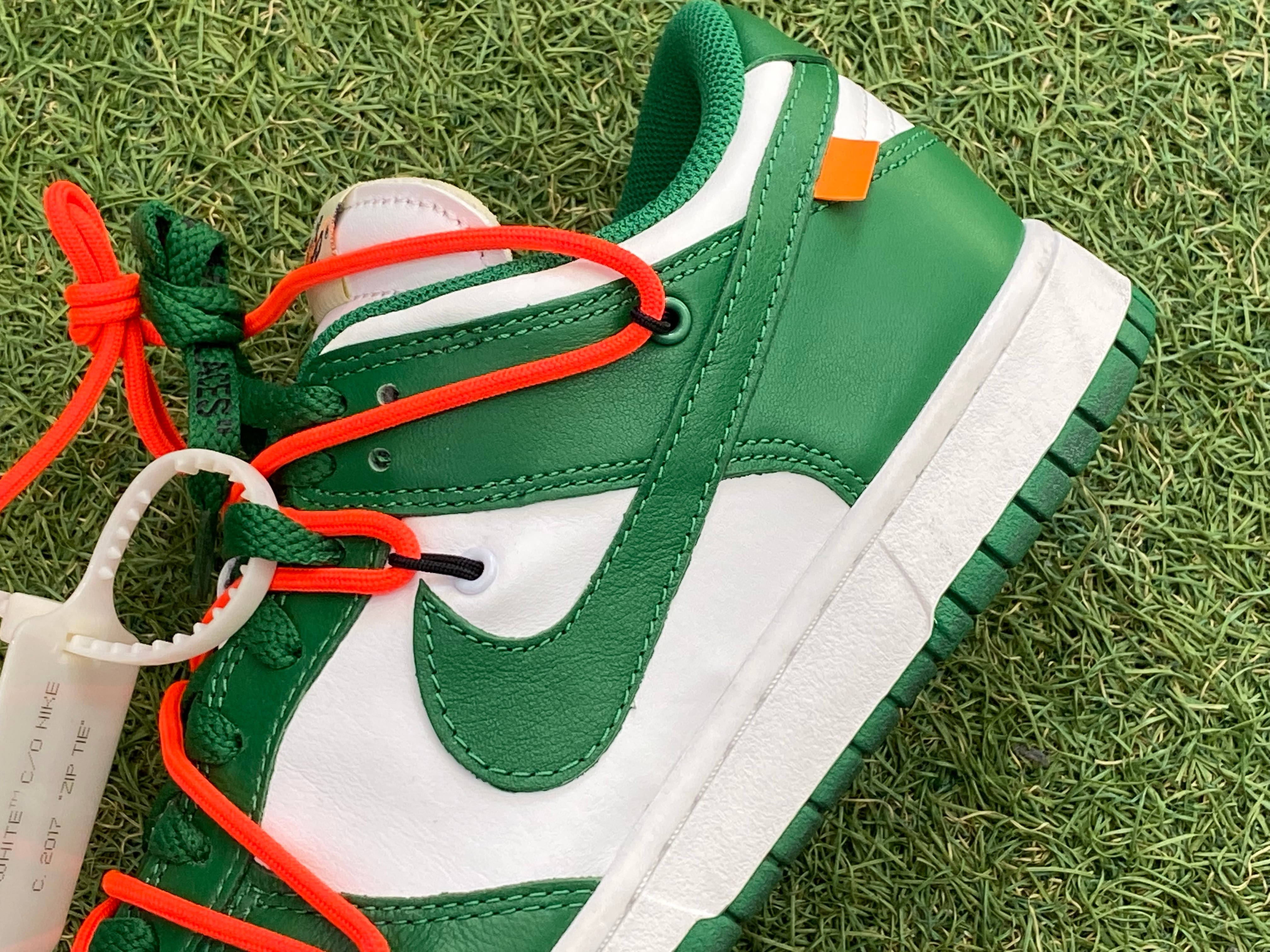 NIKE × OFF-WHITE DUNK LOW LHTR /OW PINE GREEN CT0856-100 27cm ...