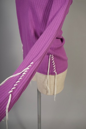 LACE UP TOPS  (PURPLE) 2209-5-64