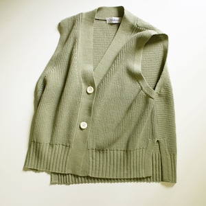 Odour  オウダ―　SILKET COTTON KNIT VEST　OD-KN2120　シルケットコットン　ニットベスト