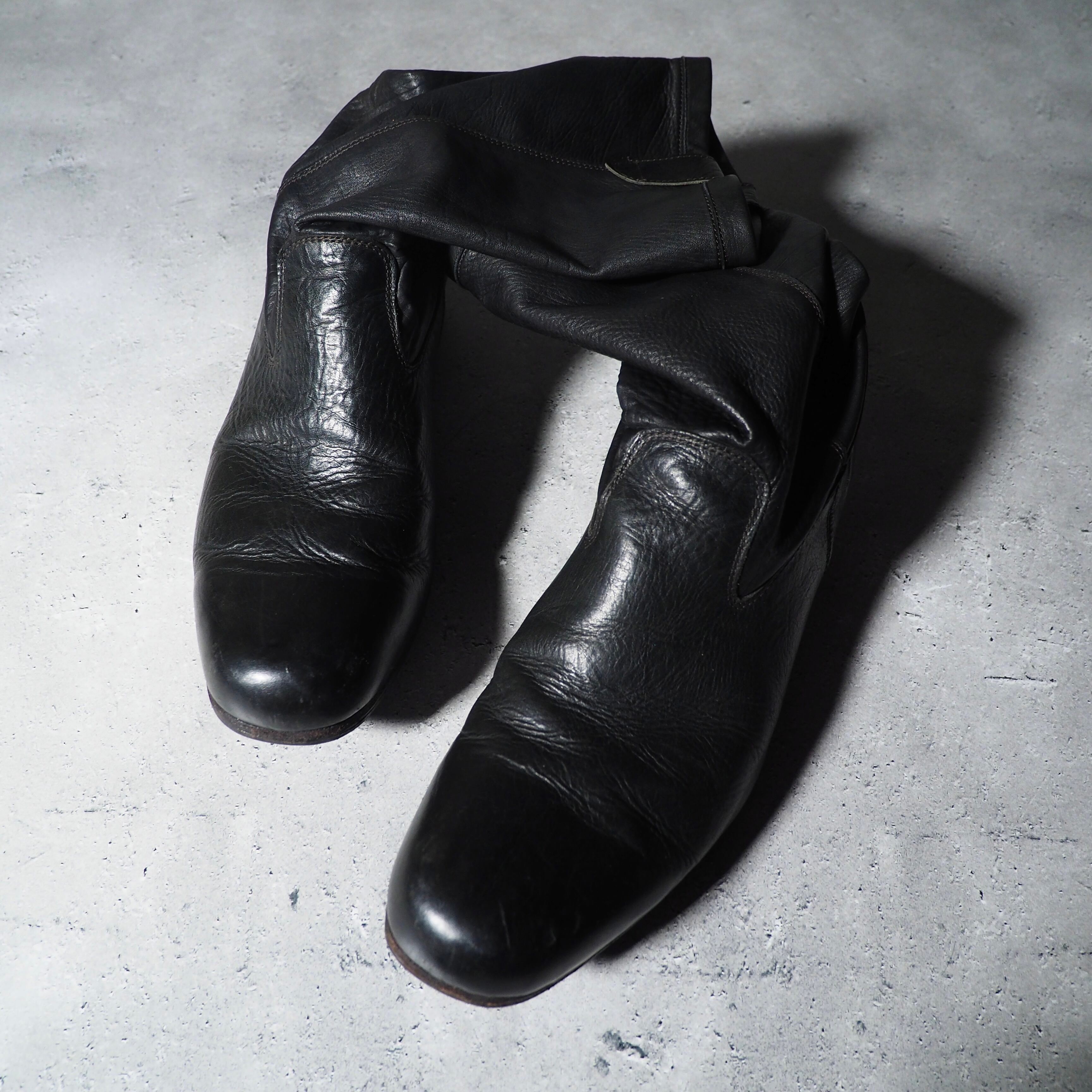 2000s ” Unknown ” Black mode Lamb leather Boots