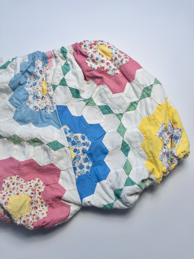《即納》Nellie Soo / Vintage quilt bubble shorts 003 (2-4Y)