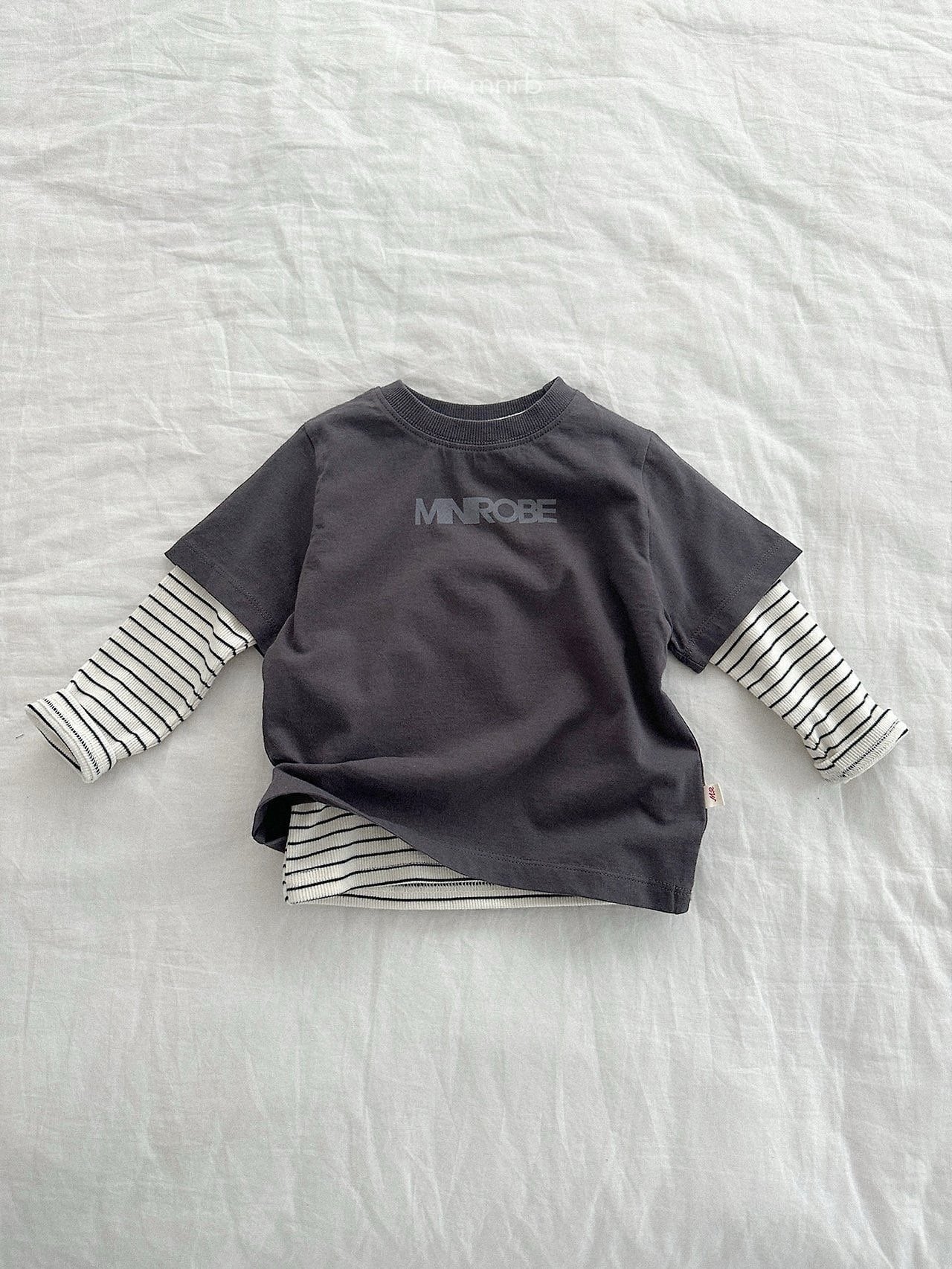 送料無料【予約】/ オバンロゴ半袖シャツ / minirobe