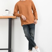 シンプル無地長袖Tシャツ af0137