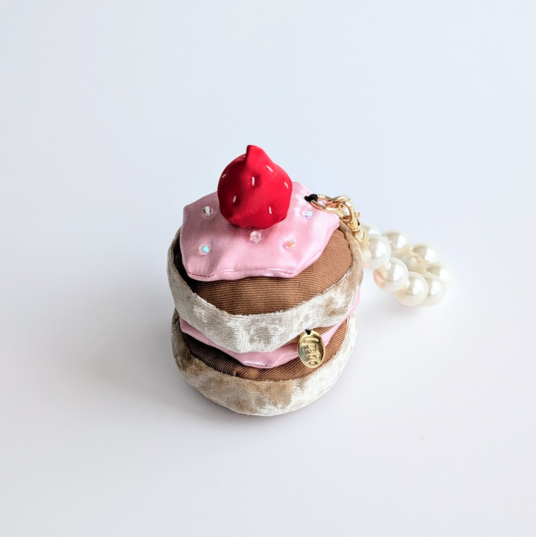 バッグチャーム【パンケーキ（苺クリーム）】