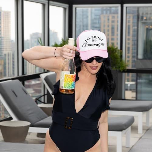 Funky Junque 4 PK:Foam Trucker Hat Bundle-私は(シャンパン Funky Junque 4 PK:Foam Trucker Hat Bundle-私は(シャンパン