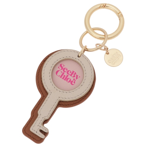 シーバイクロエ SEE BY CHLOE CHS22AK726B97 242 キーモチーフ キーリング キーホルダー バッグチャーム カラメル レディース KEY KEY RING