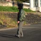 KUON / GANKO別注 Sashiko Kimono Sleeve Cutoff Denim shirt jacket コーディネート