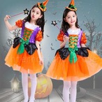 予約 コスプレ服 キッズ 魔女ワンピース 子供用 仮装 ハロウィン コスチューム 女の子 かわいい 魔女ドレス コスプレ衣装 ワンピース 帽子付き セットアップ風 キッズコスチューム プリンセス風 魔法使い こども 撮影用 おしゃれ kids12