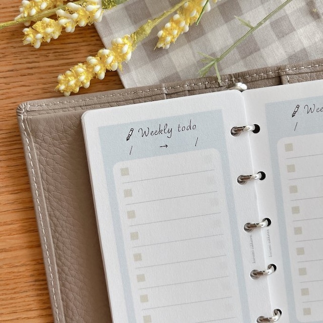 マイクロ5サイズ/ウィークリーtodoリストリフィル