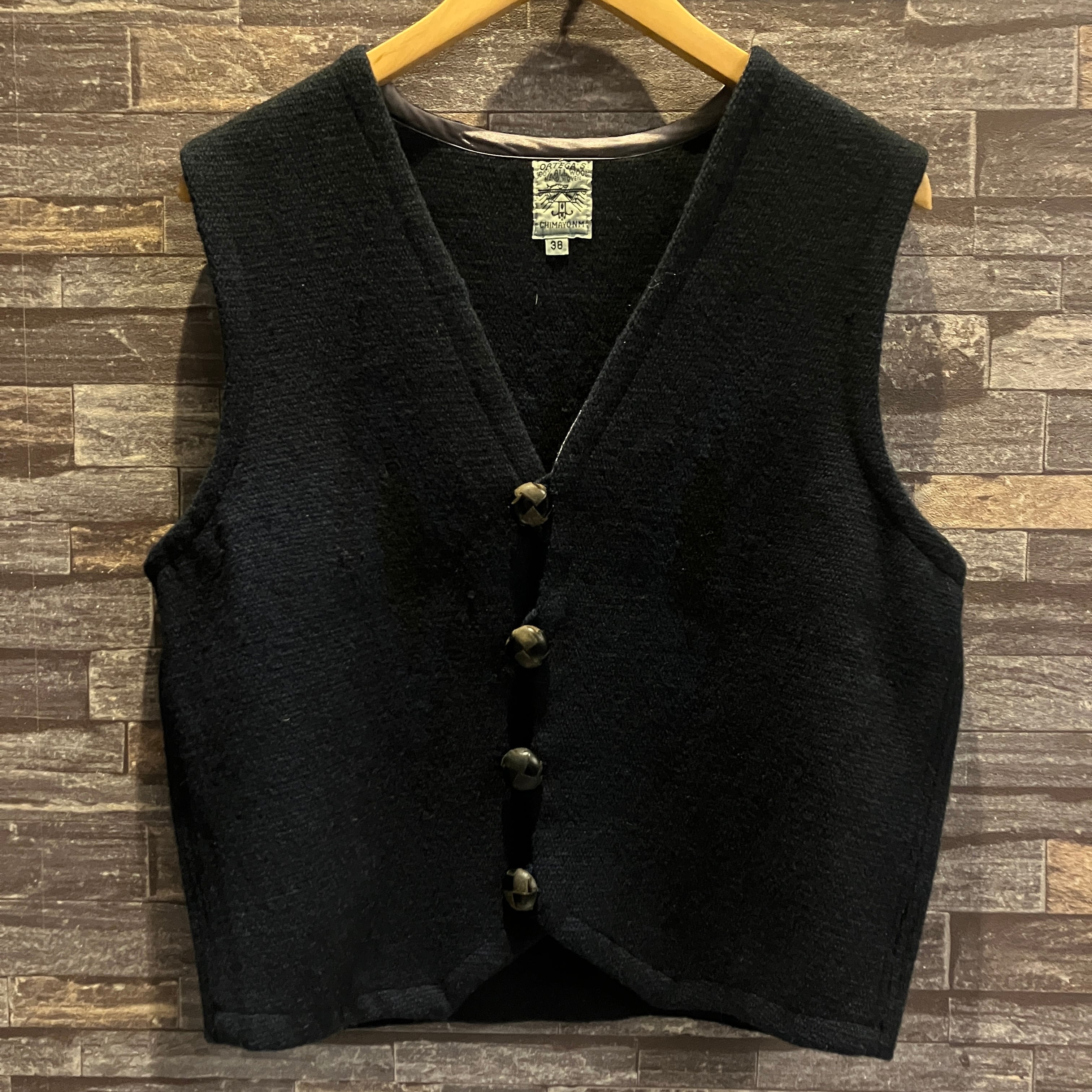 【極美品】ORTEGA'S CHIMAYO VEST size.38 BLACK ORTEGA'S CHIMAYO VEST NAVY AFTER DYE | safarionline
