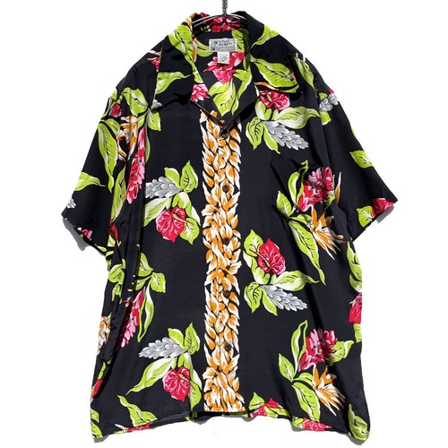 Avanti [AVANTI] Vintage Silk Aloha Shirt [Authentic Hawaii] Vintage Silk Hawaiian Shirt