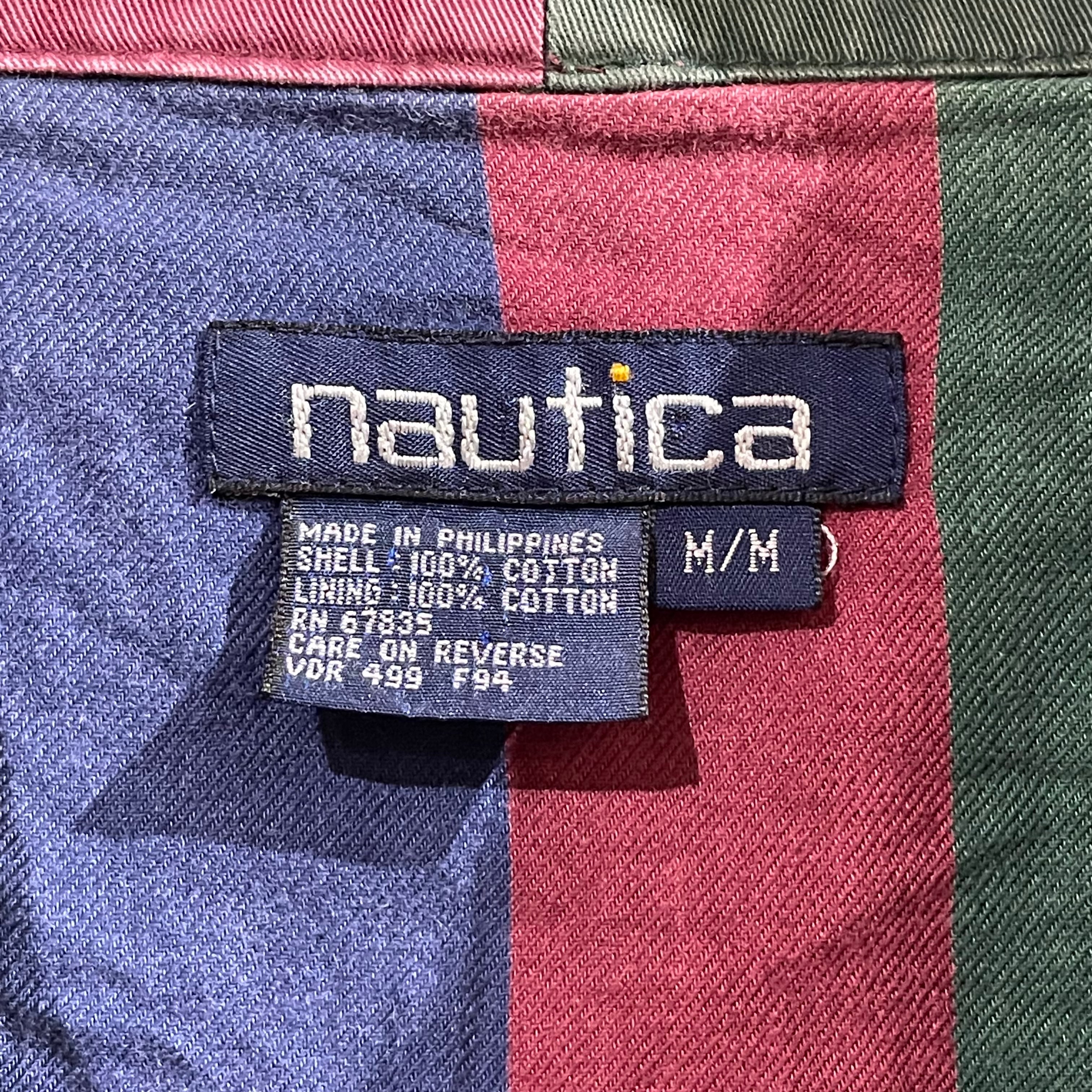 【～90’s】nautica 小文字タグ 本革 スウェードレザーハンティングJK
